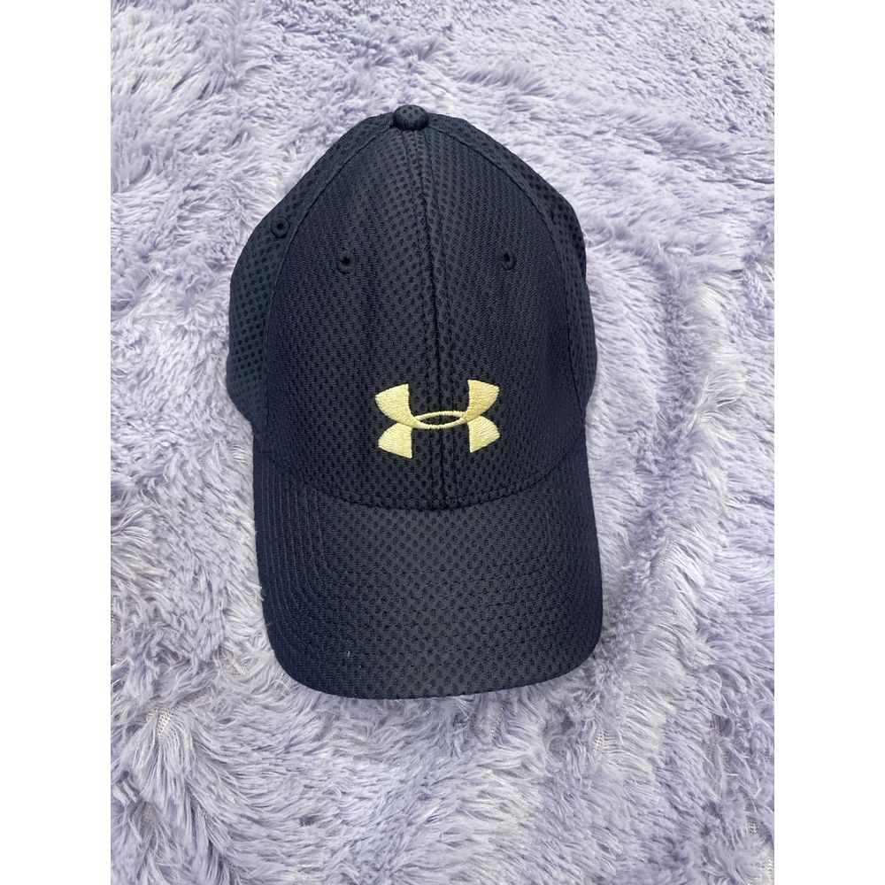 Under‎ Armour Mens Navy Blue Mesh Performance Baseball Cap Hat Size Large L